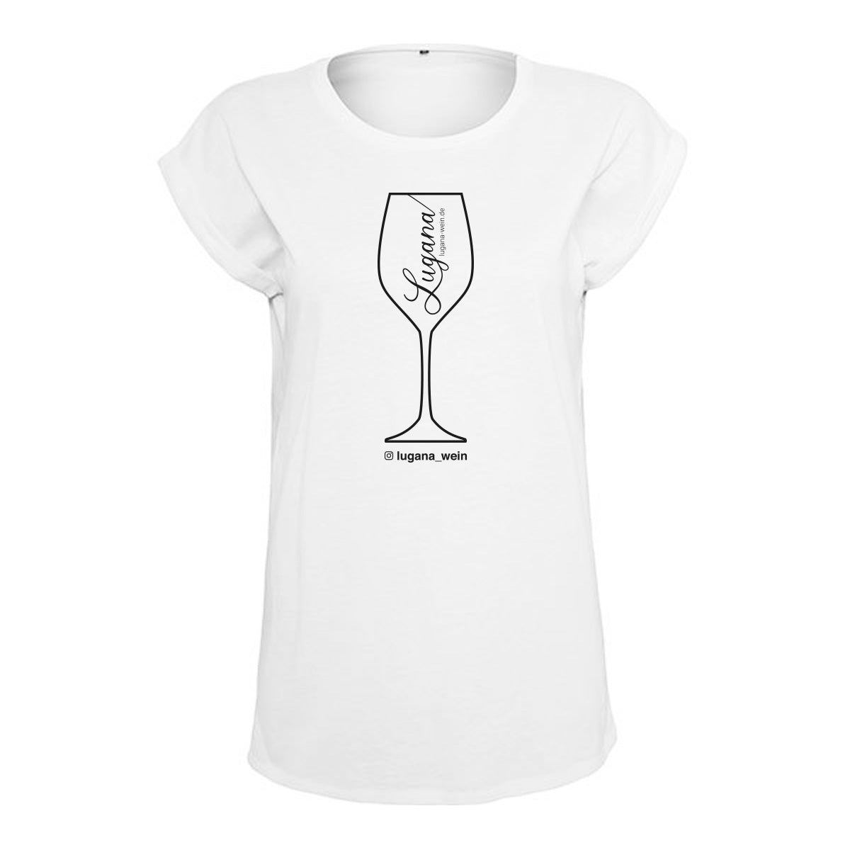 Damen T-Shirt mit Weinglas
