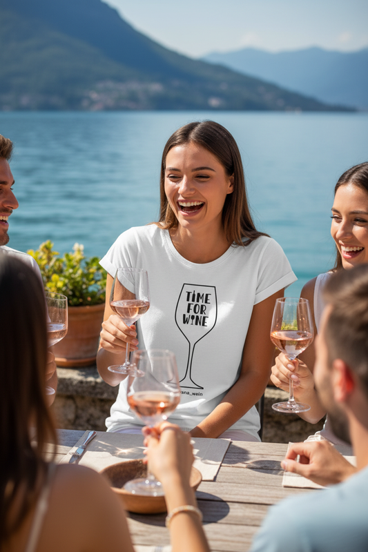 Damen Time for Wine T-Shirt